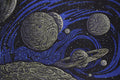 Sunshine Joy 3D Galactic Outer Space Planetary Psych Art Tapestry Wall Hanging Huge 60X90 Inches