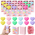 Wettarn 24 Sets Valentines Gifts Stress Balls with Positive Boxes for Coworkers Friends Classroom Office Prizes Happy Valentines