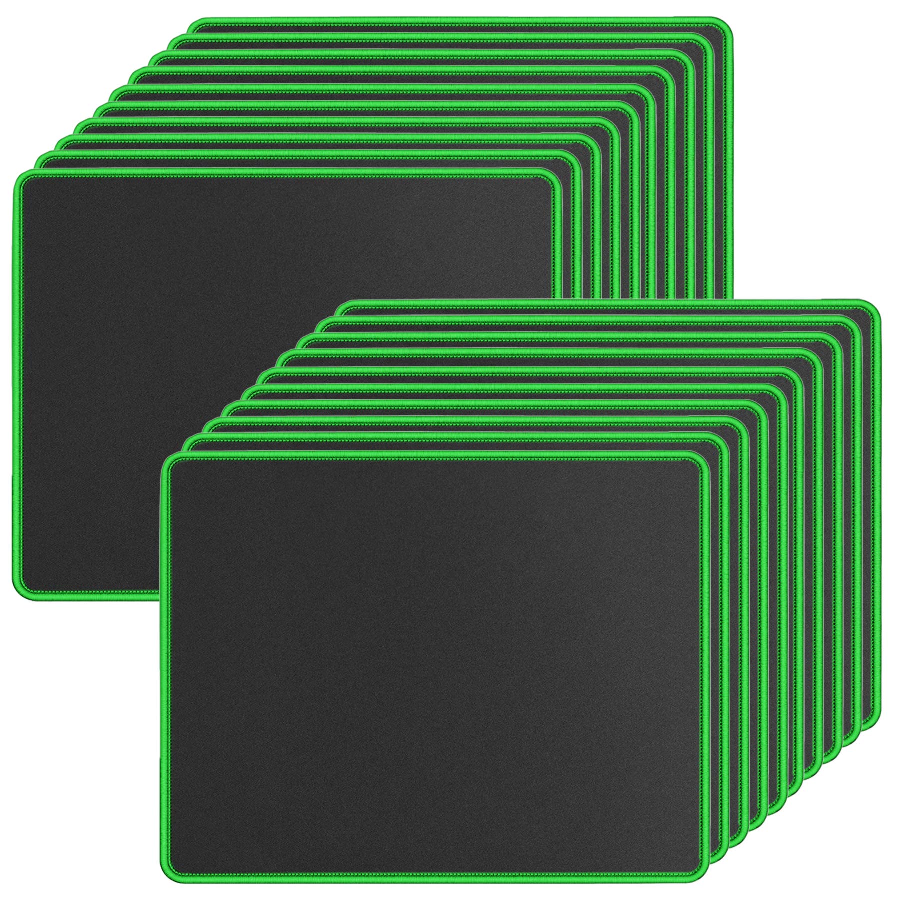 Saitech It 20 Pack Standard Mouse Pad With Stitched Edges Mousepads Bulk Non-Slip Rubber Base, Waterproof Coating Mouse Pads For