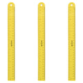 Westcott 16264 Magnetic Flexible Rulers, 12 Inch, Yellow (3 Pack)