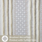 Ink+Ivy Window Curtain For Living Room Geometric Print Tufted Accent Modern Curtain Window, Light Blocking Living Room Drape For