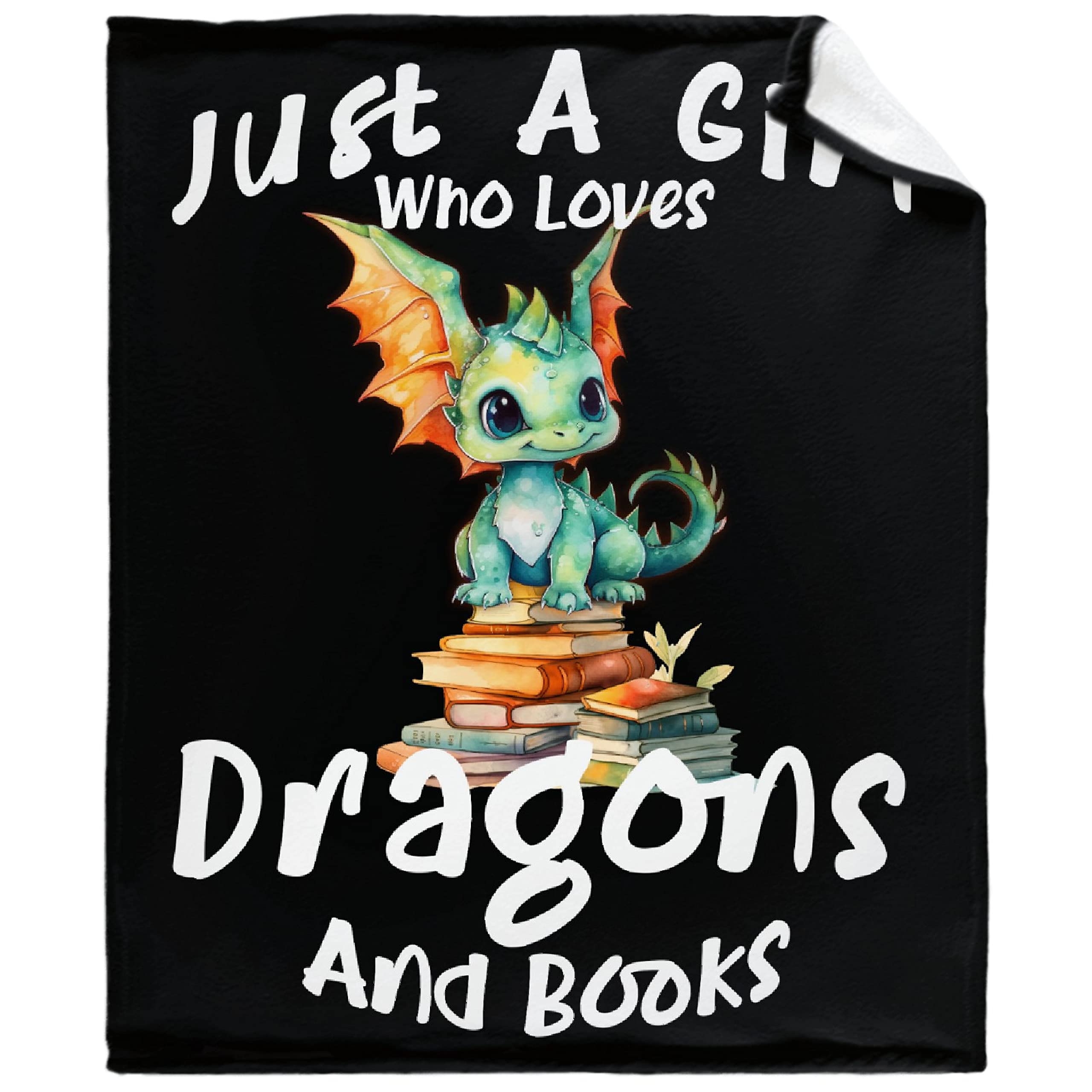 Bhaisajyaguru Dragons Blanket Gift For Girl Women Just A Girl Who Loves Dragons And Books Blankets For Couch Sofa Bed Fleece Thr