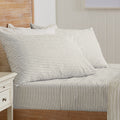 3-Piece Stripe Printed Ultra-Soft Microfiber Sheet Set. Wrinkle Free, Comfortable, All-Season Bed Sheets. Evette Collection (Twin, Stripe - Light Grey)