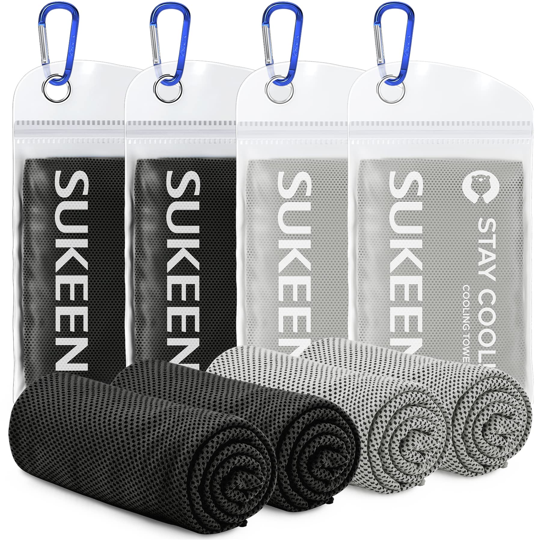 Sukeen Cooling Towel for Neck and Face (40 x12 ), Microfiber Bulk Cooling Towels for Athletes Cooling Neck Wraps Instant Cooling