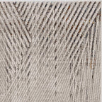 HomeRoots 8'X11' Ivory Grey Machine Woven Geometric Lines Indoor Area Rug