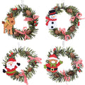 Orgrimmar 4 Pcs Christmas Pine Wreaths for Front Door Christmas Holiday Indoor Home Decor