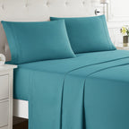 Nestl Full Size Sheet Sets - 4 Piece Full Size Sheets, Teal Sheets Full Size Bed Sheets, Double Brushed Bed Sheets Full Size, Hotel Luxury Full Bed Sheets Set.