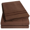 1500 Supreme Collection Bed Sheets - 4 Piece Bed Sheet Set Deep Pocket Wrinkle Free Hypoallergenic Bedding - Full, Brown