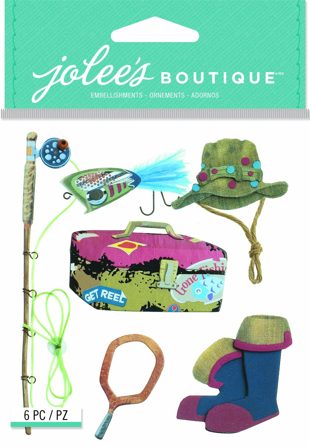 Jolee'S Boutique Dimensional Stickers, Fishing