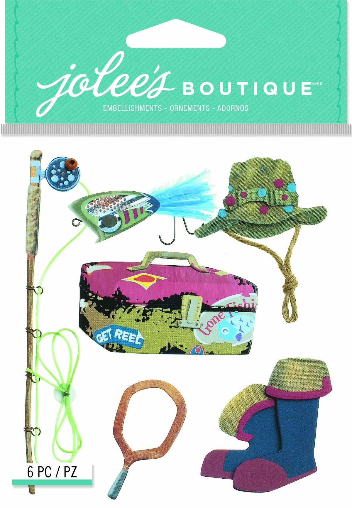 Jolee'S Boutique Dimensional Stickers, Fishing