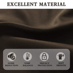 Donren Brown Colour Small Window Tier Curtain Panels Room Darkening Valance Curtains For Cafe With Rod Pocket (30 X 24 Inch,1 Pair)