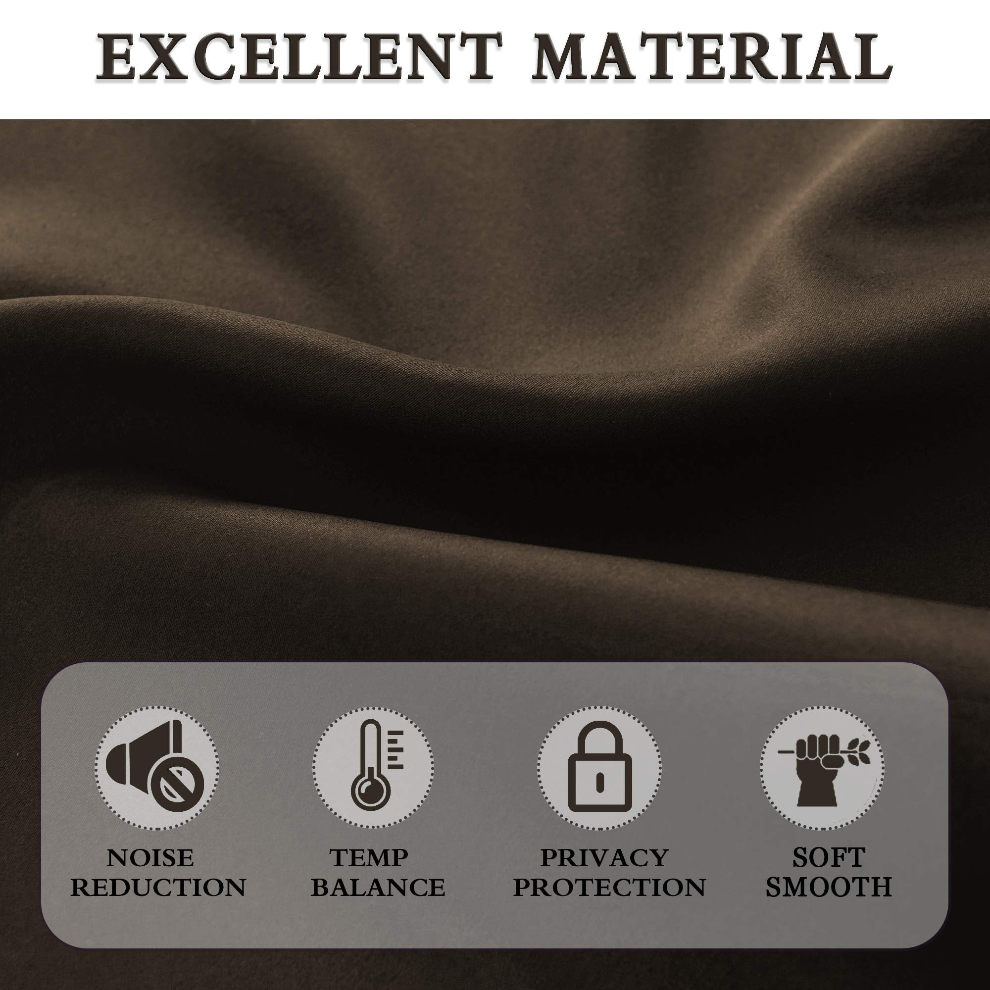Donren Brown Colour Small Window Tier Curtain Panels Room Darkening Valance Curtains For Cafe With Rod Pocket (30 X 24 Inch,1 Pair)