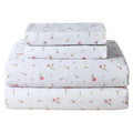 Softan Pink Floral Queen Sheet Set Flower Bed Sheets Queen Size - 4 Piece Microfiber Patterned Fitted Sheets With 15' Deep Pock