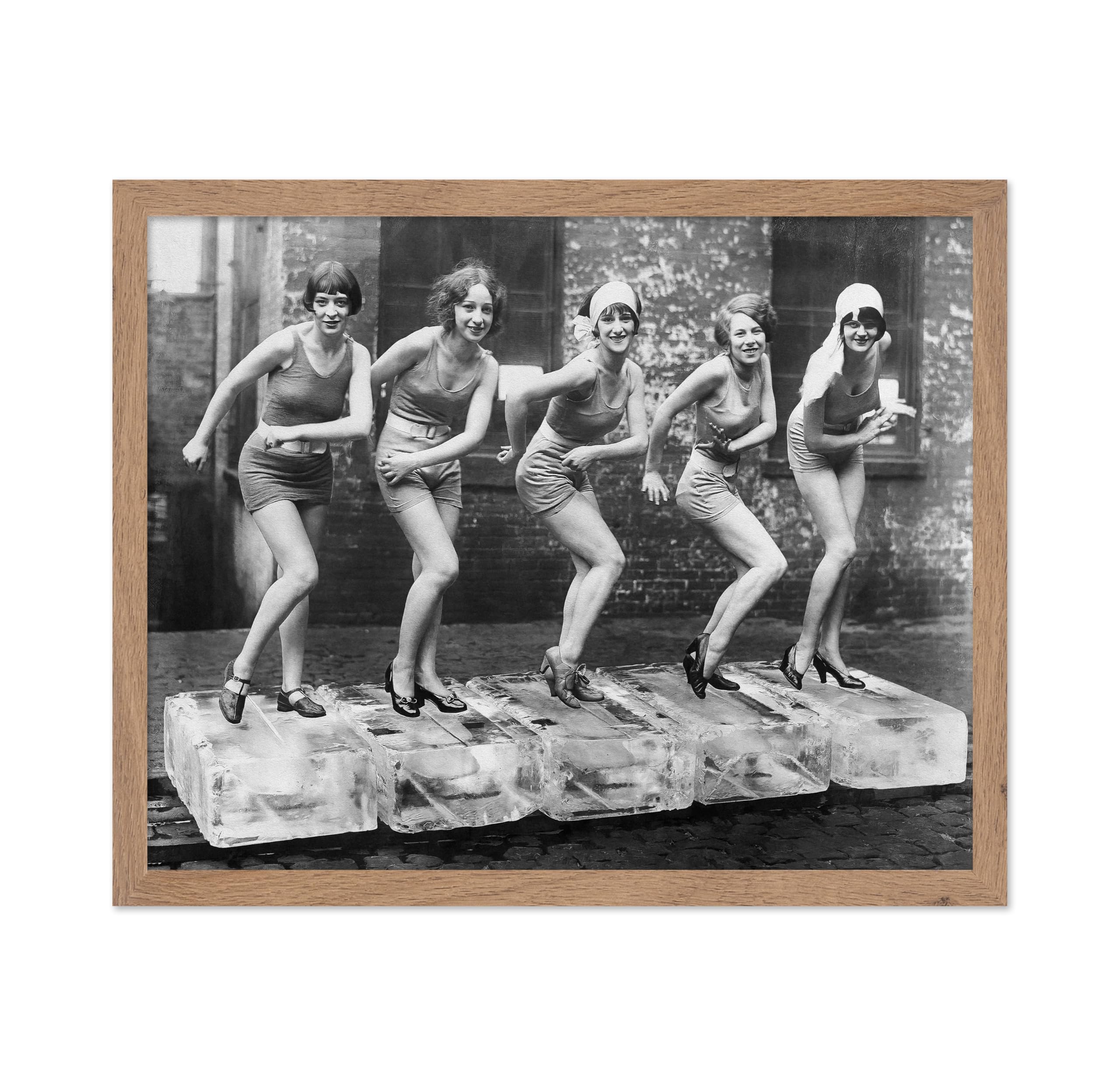 Poster Master Vintage Photograph Poster - Retro Fashion Print - Gift for Artist, Friend - Women Dancing on Ice, Flapper Girls, S