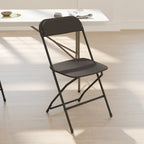 Flash Furniture Hercules™ Series Plastic Folding Chair - Black - 4 Pack 650Lb Weight Capacity Comfortable Event Chair - Lightweight Folding Chair