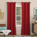 Sun Zero Easton Energy Saving Blackout Grommet Curtain Panel, 40 x 54, Red