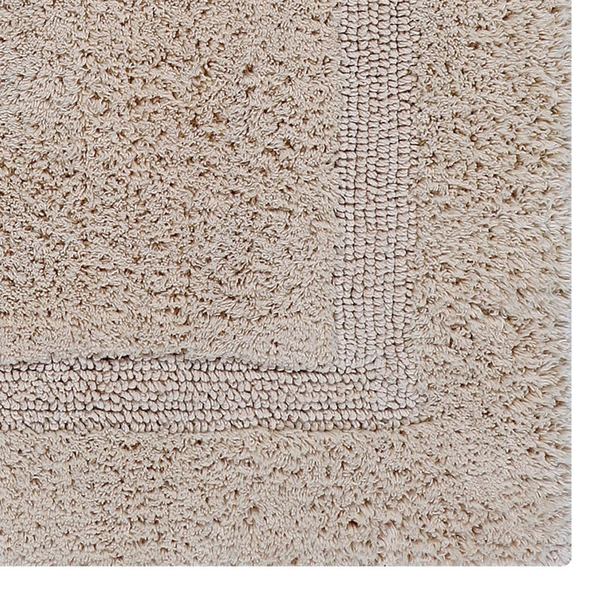 Better Trends 100% Cotton Lux Collection Bath Mats, White Bath Mat - Tufted, Reversible & Absorbent & Machine Washable Bath Mats
