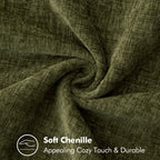 Miulee Pack Of 2 Couch Throw Pillow Covers 20X20 Inch Olive Green Farmhouse Decorative Pillow Covers With Stitched Edge Soft Chenille Solid Dyed Spring Pillow Covers For Sofa Bed Living Room