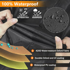 Startwo Patio Furniture Covers Waterprpoof, Tear Resistant Rectangular Outdoor Furniture Set Cover For Table And Chairs, Outdoor Sectional Sofa Cover, 111'L X 74'W X 28'H
