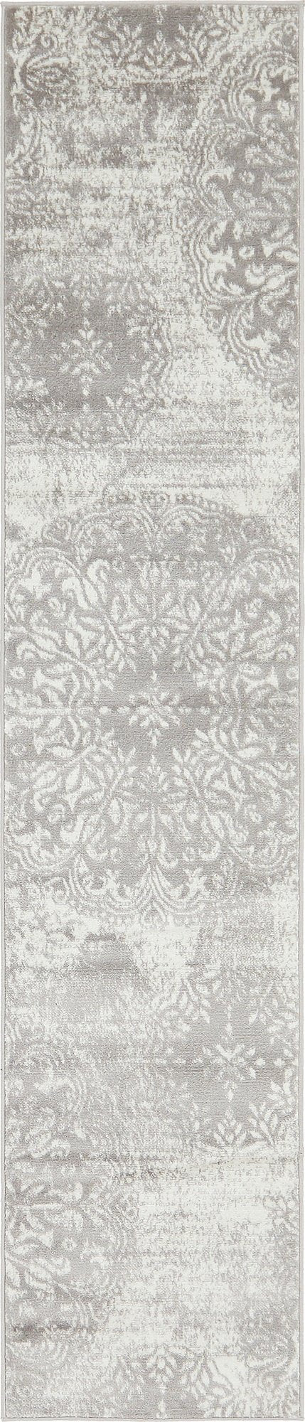Unique Loom Sofia Collection Area Rug - Grand (2 x 9 10 Runner, Light Gray/ Ivory)
