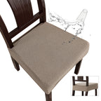 Genina Waterproof Seat Covers For Dining Room Chair Covers Waterproof Dining Chair Covers (4 Pcs-Rear-Covered, Taupe)