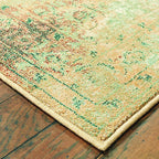 HomeRoots Rust Polypropylene 4’ x 6’ Brown and Gold Medallion Indoor Area Rug