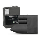 King Sheets- 100% Organic Cotton Sheets King Size Bed Sheets - Gots Certified 300 Tc Staple Cotton Sheets For King Size Bed, 4 Pc Breathable King Size Sheets Set, Deep Pocket King Sheet Set - Charcoal