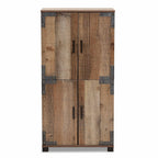 Baxton Studio Rustic Shoe Cabinet with Brown ID-SC003-Yosemile Oak-Shoe Rack