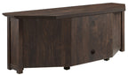 Crosley Furniture Camden Corner TV Stand for 65+ inch TVs, Entertainment Center with Storage Shelves, Dark Walnut