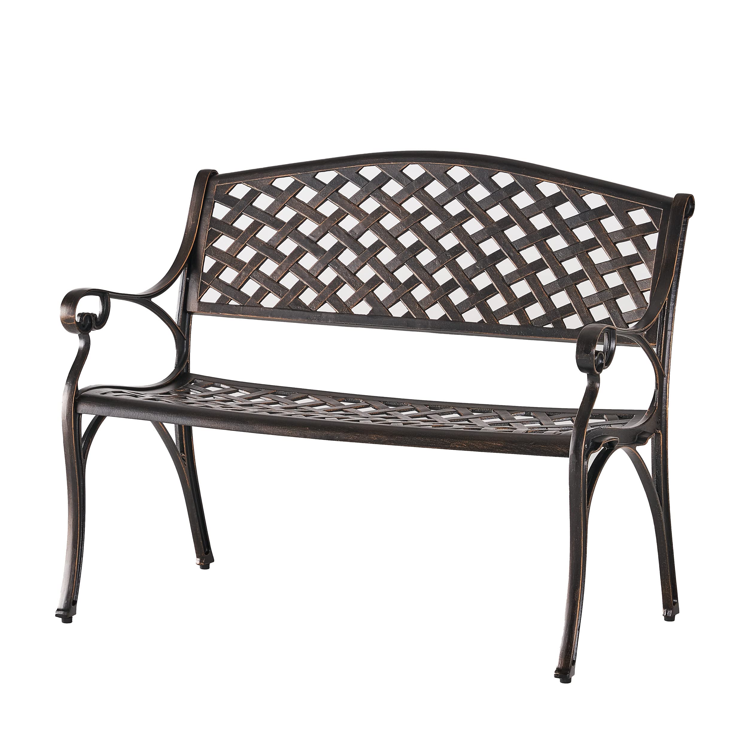 Christopher Knight Home Eastwood Antique Copper Cast Aluminum Bench