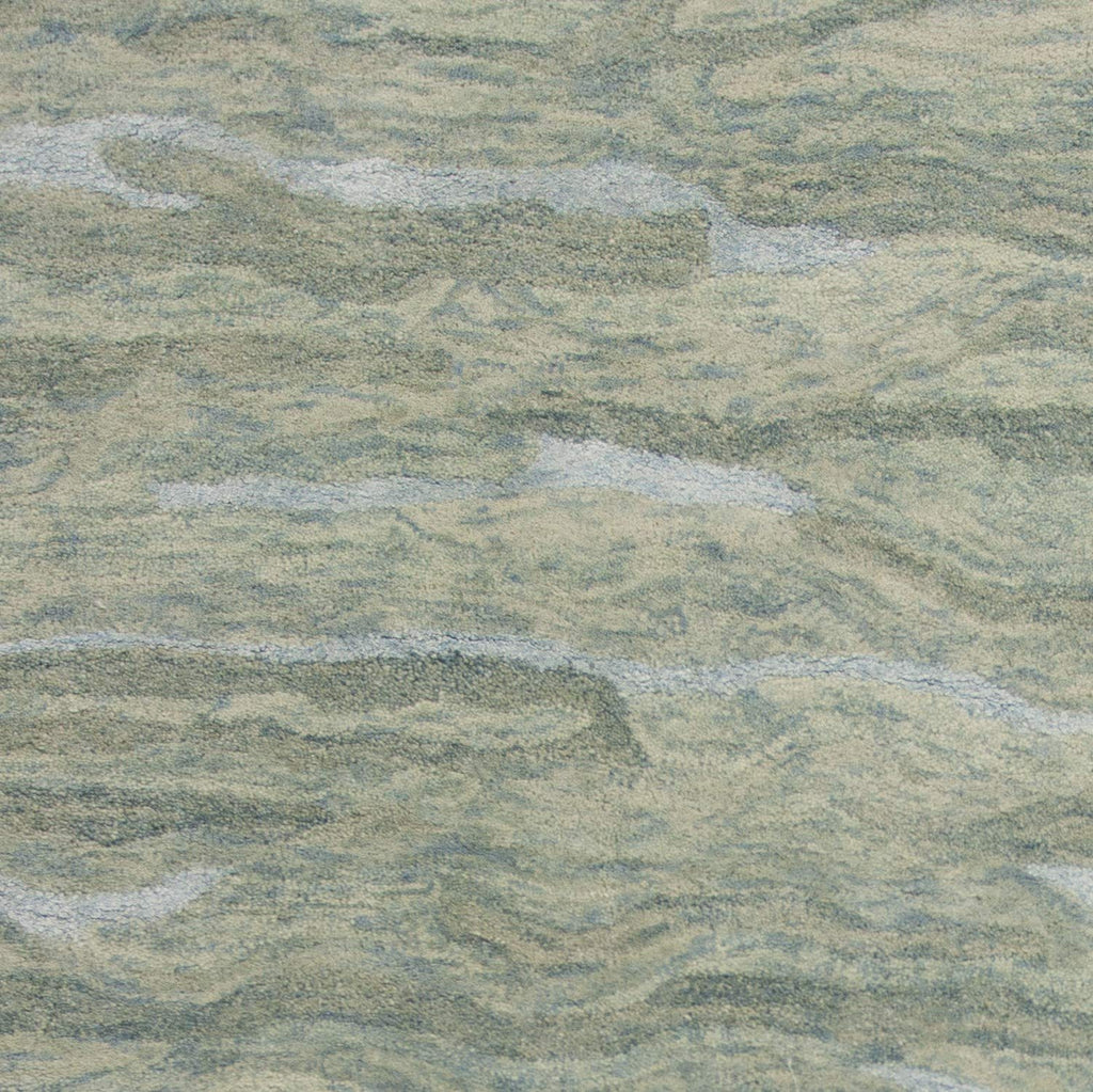 HomeRoots 8'X10' Seafoam Blue Hand Tufted Abstract Indoor Area Rug