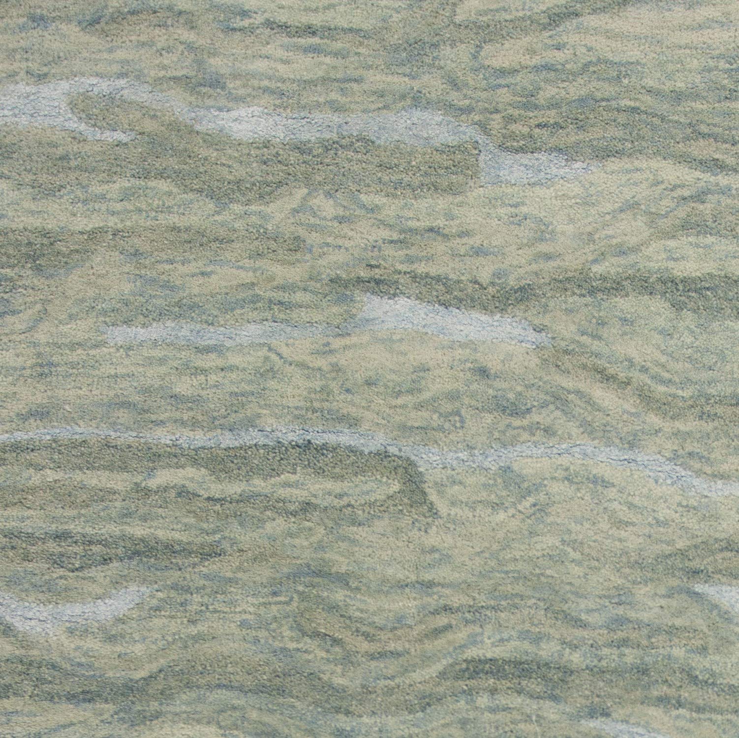 HomeRoots 8'X10' Seafoam Blue Hand Tufted Abstract Indoor Area Rug
