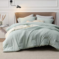 Bedsure Queen Comforter Set - Sage Green Comforter Queen Size, Soft Bedding For All Seasons, Cationic Dyed Bedding Set, 3 Pieces