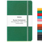 Huhuhero Notebook Journal, Lined Ruled Journal, Hardcover 120Gsm Premium Thick Paper With Faux Leather Notebook For Journaling W