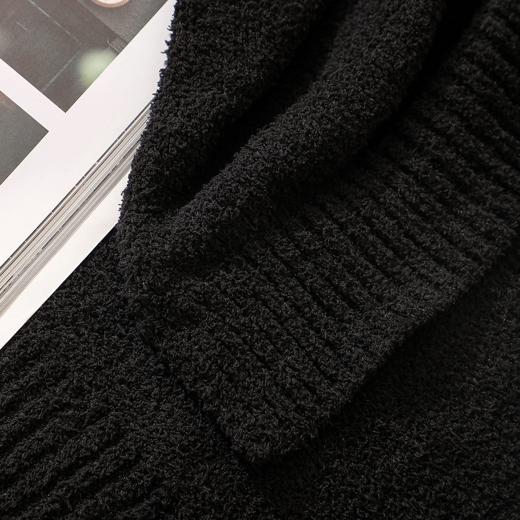 Bearberry Super Soft Fluffy Throw Blanket Lightweight Cozy Warm Throw Blankets For Couch Bed Sofa All Season (Black, 40   X50