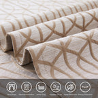 Light Khaki And Silvery 100% Blackout Curtains 63 Inch Length 2 Panels, Jacquard Thermal Insulated Noise Reducing Grommet Drapes