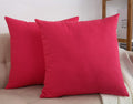 Tangdepot Handmade Decorative Solid 100% Cotton Canvas Throw Pillow Covers/Pillow Shams, (20'X20', Watermelon Red)