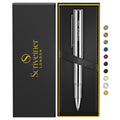 Scriveiner Personalized Silver Chrome Rollerball, Award Winning Edc Pen, Heavy Pocket Pen With Chrome Finish, Best Engraved Roll