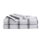 Betsey Johnson - King Sheets, Silky & Lightweight Bedding, Fade & Wrinkle Resistant (Dots & Stripe, King)
