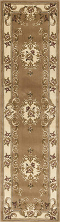 HomeRoots Decor 2'2' x 7'11' Runner Polypropelene Beige/Ivory Area Rug