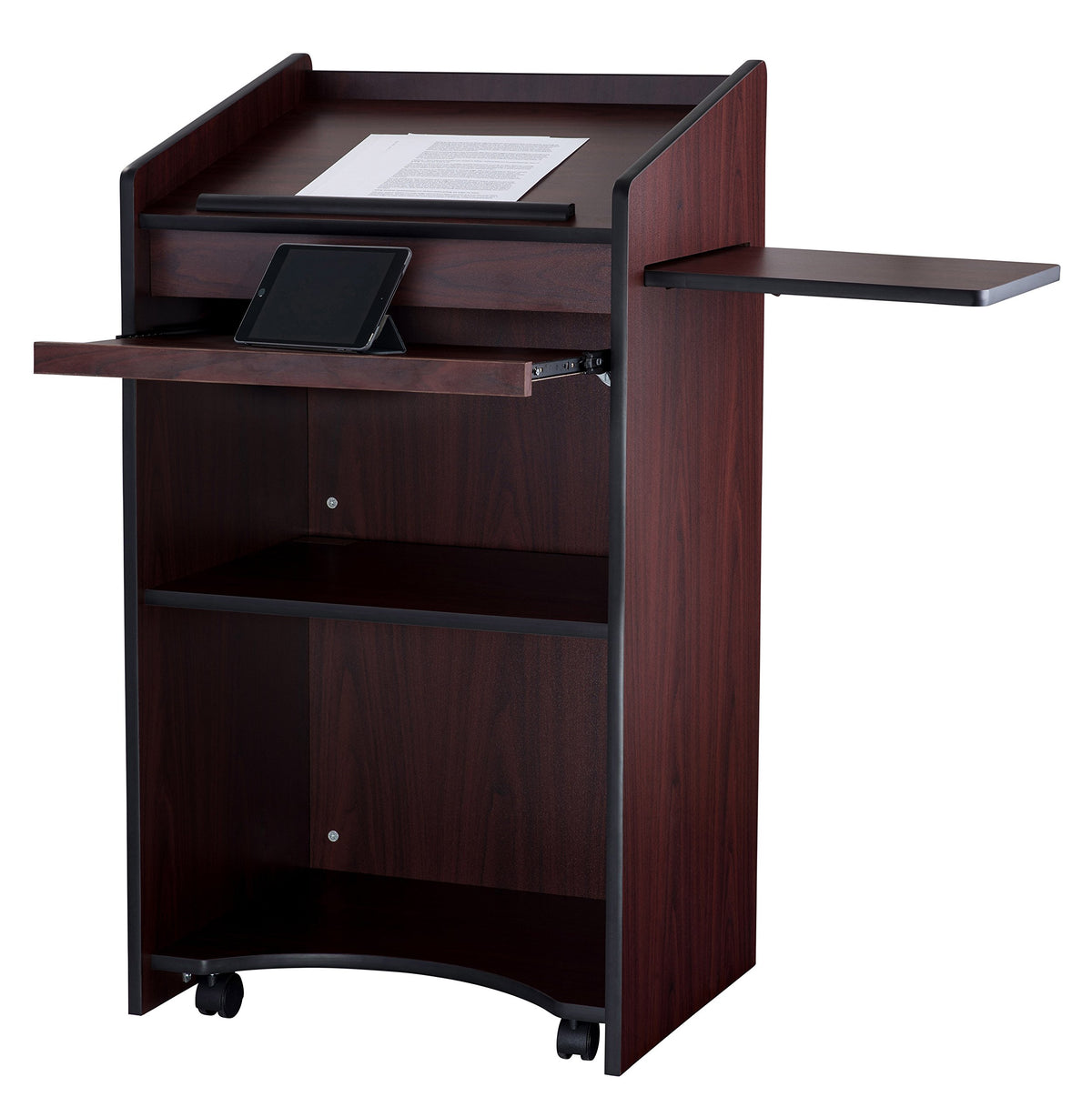 Oklahoma Sound Aristocrat Floor Lectern, Mahogany