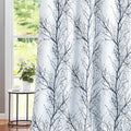 Fmfunctex Blue White Blackout Curtains For Bedroom Living Room Modern Tree Branch Print Curtains 108' Extra Long Thermal Insula