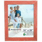 BARNWOODUSA | Farmhouse 16x20 Picture frame | 1 1/2 inch Molding | 100% Reclaimed Wood | Rustic | Rustic Red