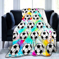 Soccer Blanket Throw Soccer Ball Blankets Soft Lightweight Flannel Warm Cozy Football Blanket Gifts For Sport Fans Kids Adults 8