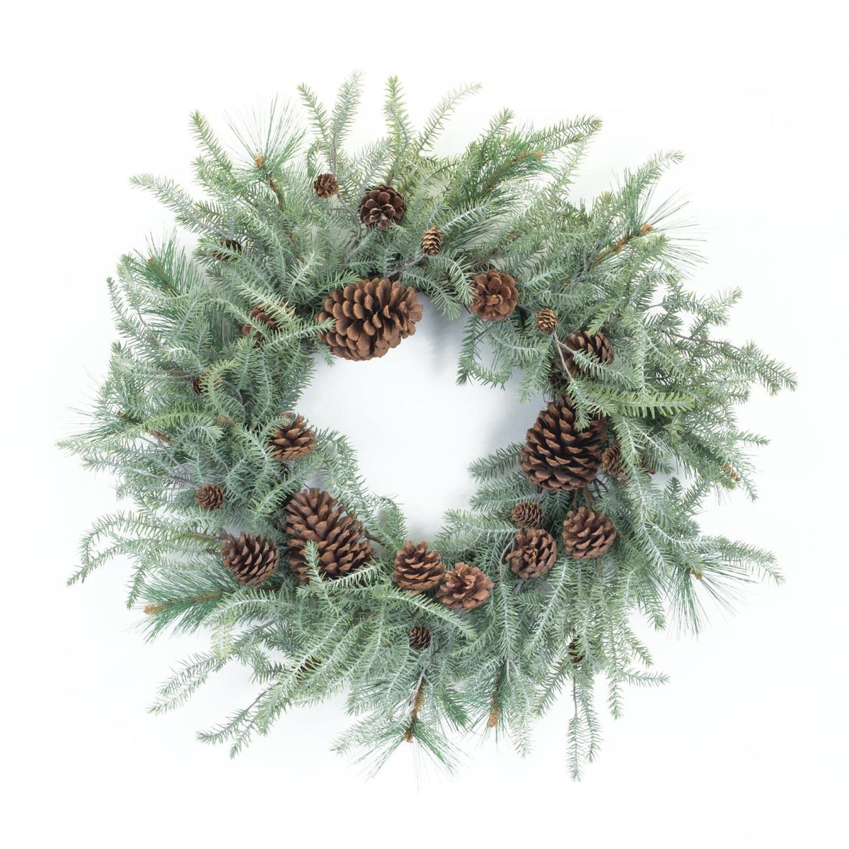 Melrose Plastic Pine Wreath With Green Finish 84204Ds