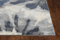 HomeRoots 3'X5' Ivory Blue Machine Woven Oversized Floral Indoor Area Rug