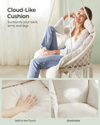 SONGMICS Hanging Chair UGDC042M01 Boho Swing Chair Cotton Cloud White