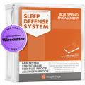 Hospitology Products Box Spring Encasement - Zippered Bed Bug Dust Mite Proof Hypoallergenic - Sleep Defense System - Split Cali
