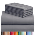 Luxclub 6 Pc Full Size Sheet Set Bed Sheets Deep Pockets 18' Wrinkle Free Cooling Sheets Machine Washable Hotel Bedding Silky S