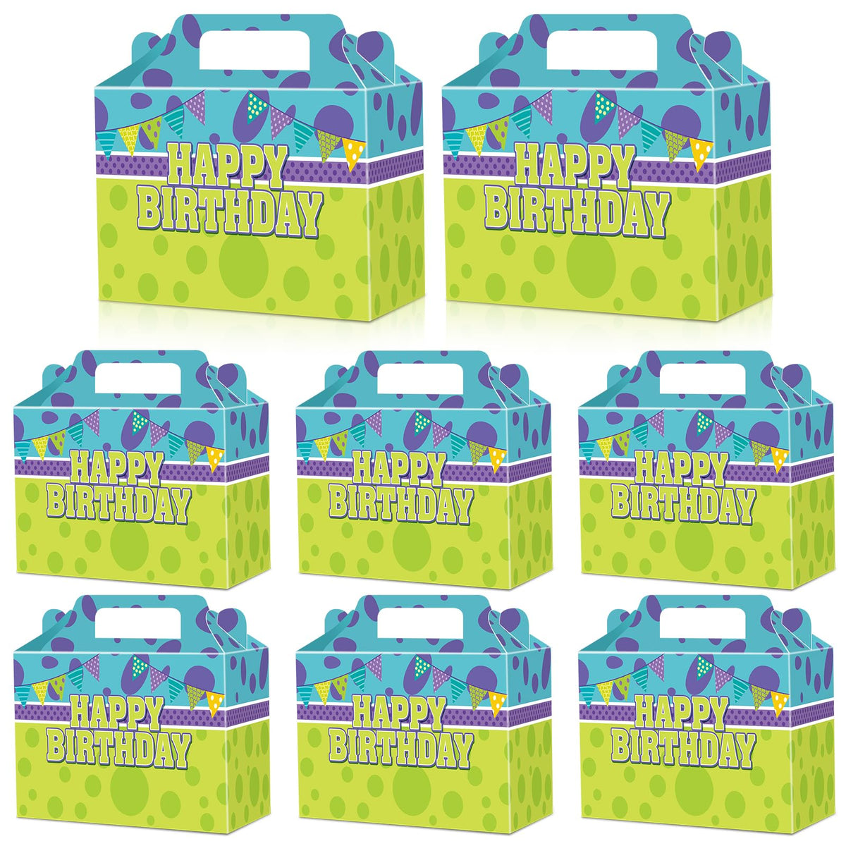 20Pcs Monster Party Favor Boxes/Candy Boxes, Tote Bags, Monster Party Favor Bags with Handles, Cartoon Animation Theme Party Dec